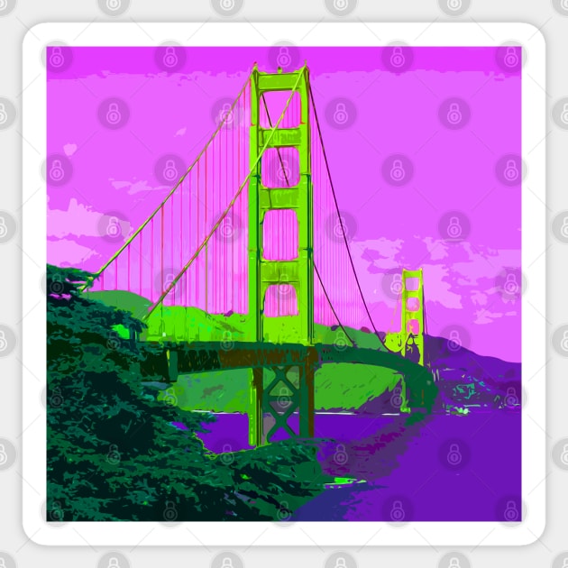 Golden Gate Bridge 008 Sticker by JAMFoto